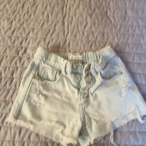 Zara Light Wash Denim Shorts